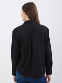 Women Shirt Black Regular Fit