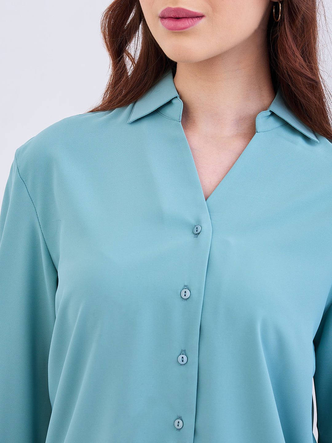 Spykar Olive Regular Fit Casual Shirts For Women