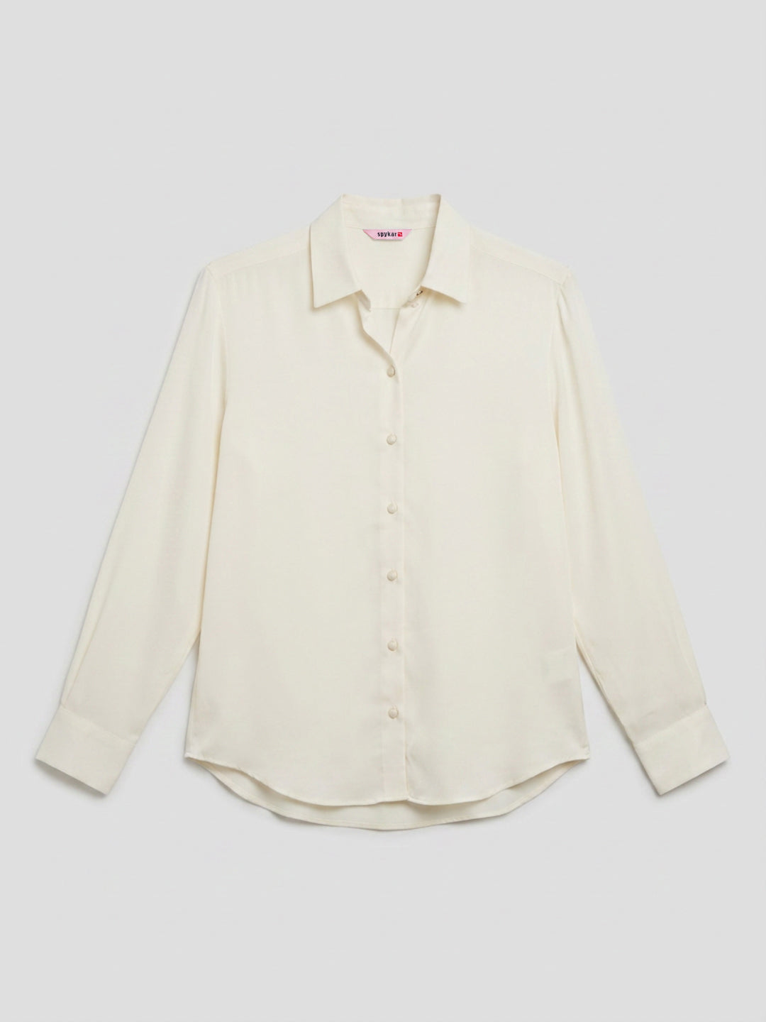 Women Shirt Solid White Regular Fit