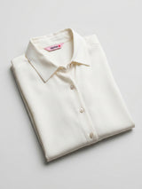 Women Shirt Solid White Regular Fit