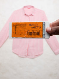 Women Shirt Stripe Red Regular Fit