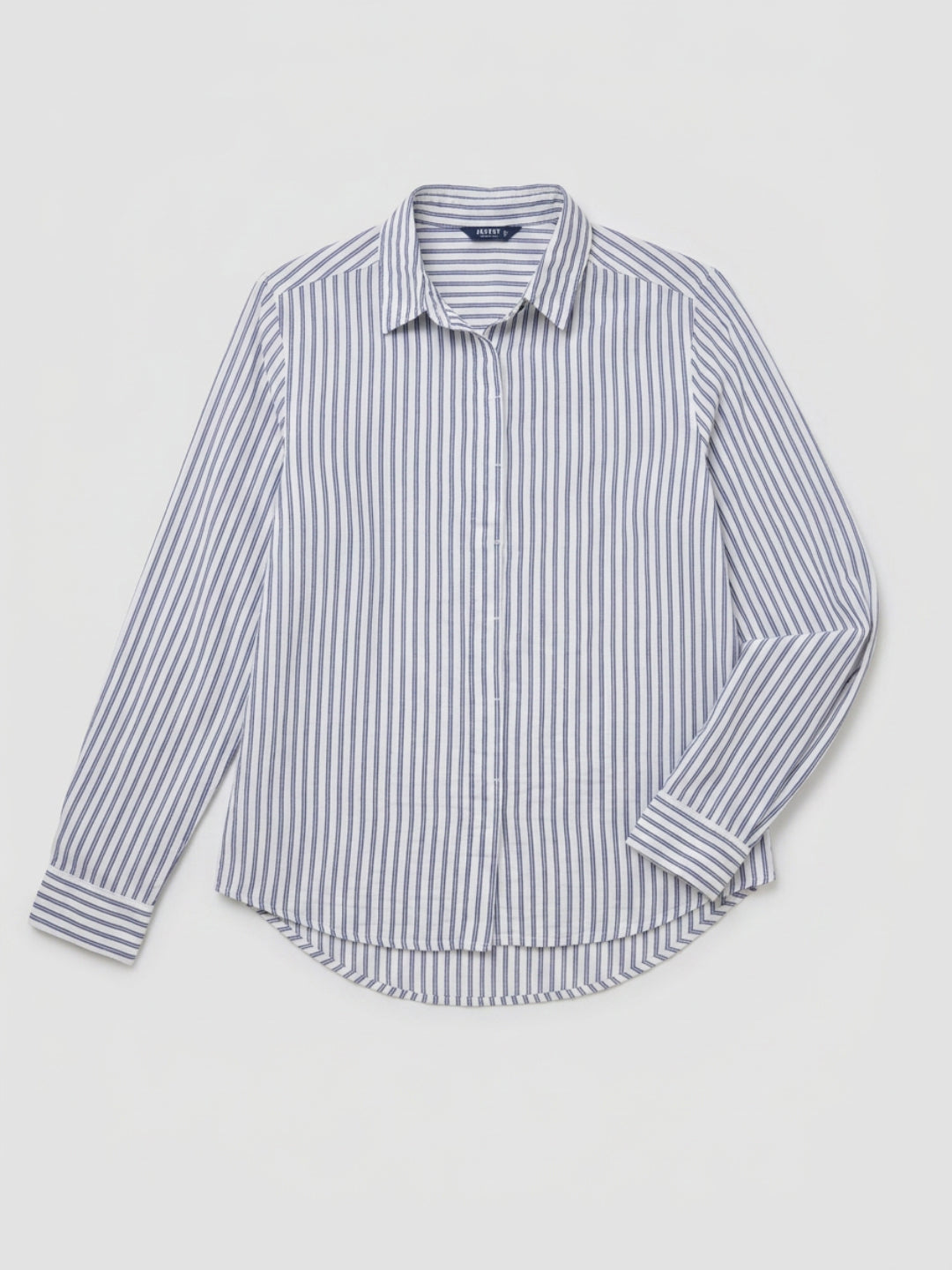 Women Shirt Stripe Navy Blue Regular Fit