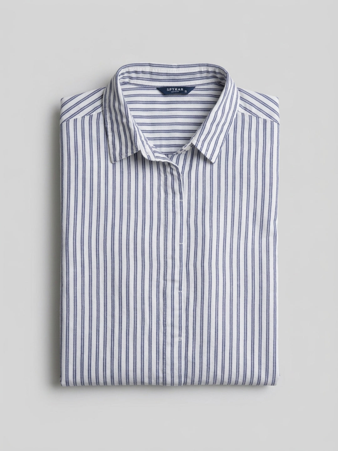 Women Shirt Stripe Navy Blue Regular Fit