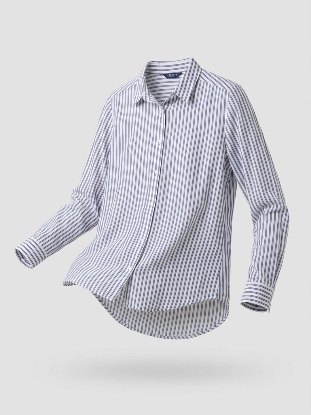 Women Shirt Stripe Navy Blue Regular Fit