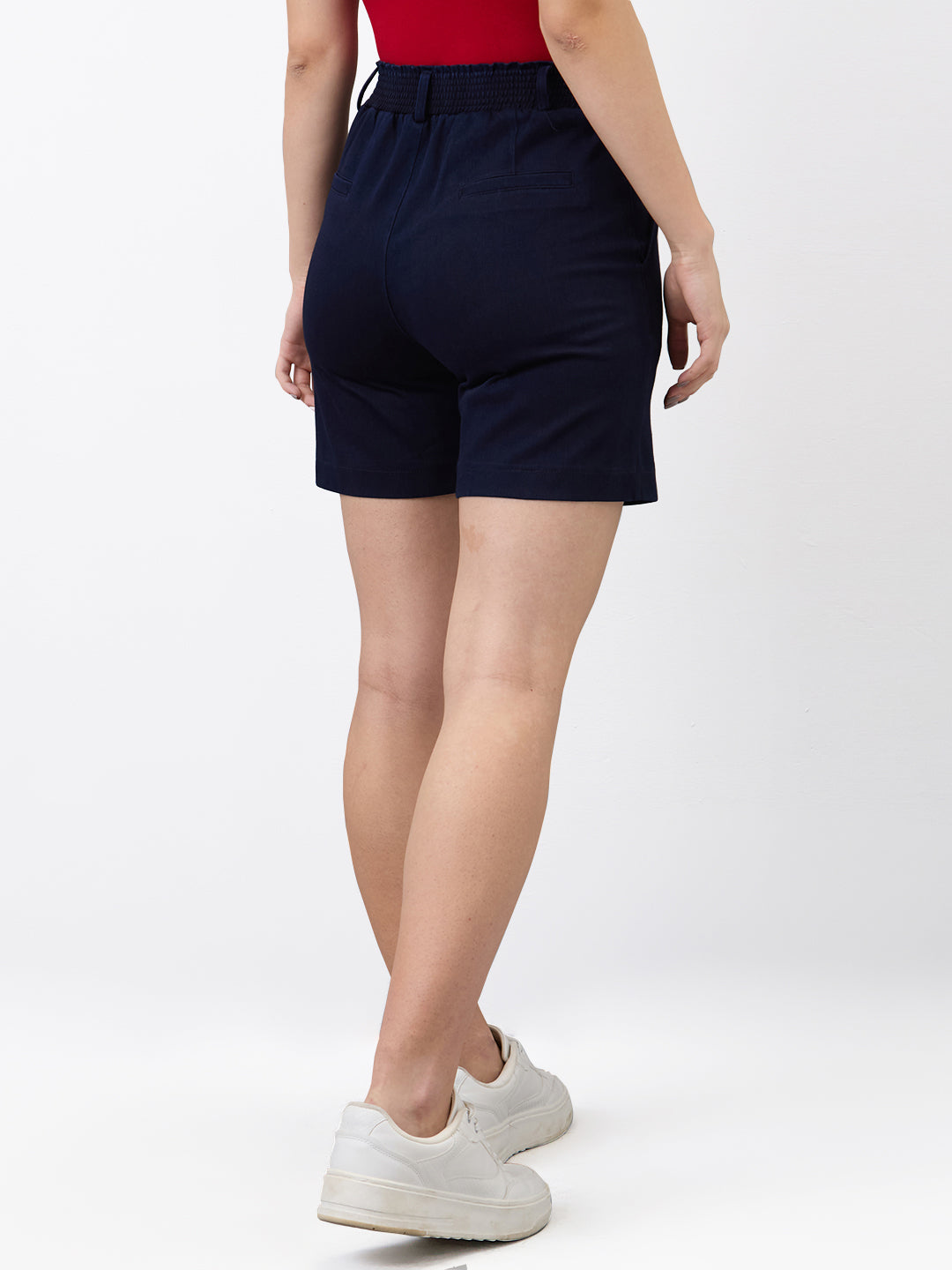 Spykar Blue Regular Fit Shorts For Women