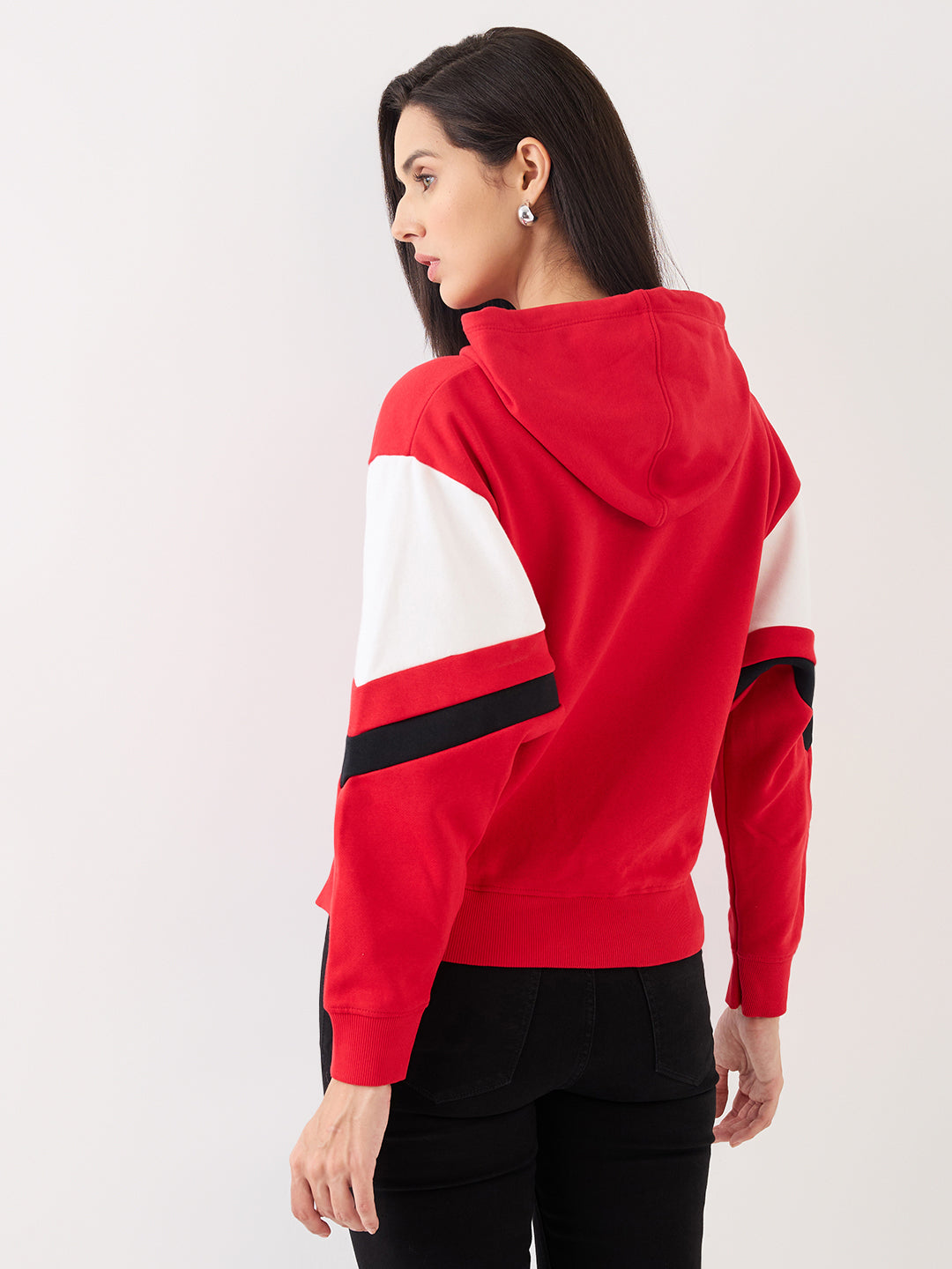 Spykar Crimson Red Comfort Fit Casual Sweatshirts For Women