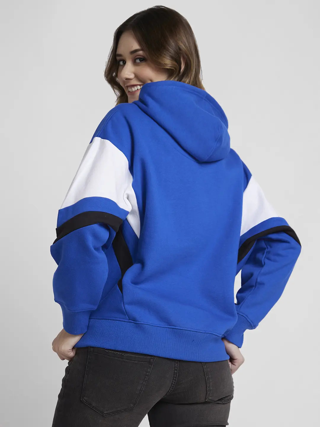 Spykar Galactic Cobalt Comfort Fit Casual Sweatshirts For Women
