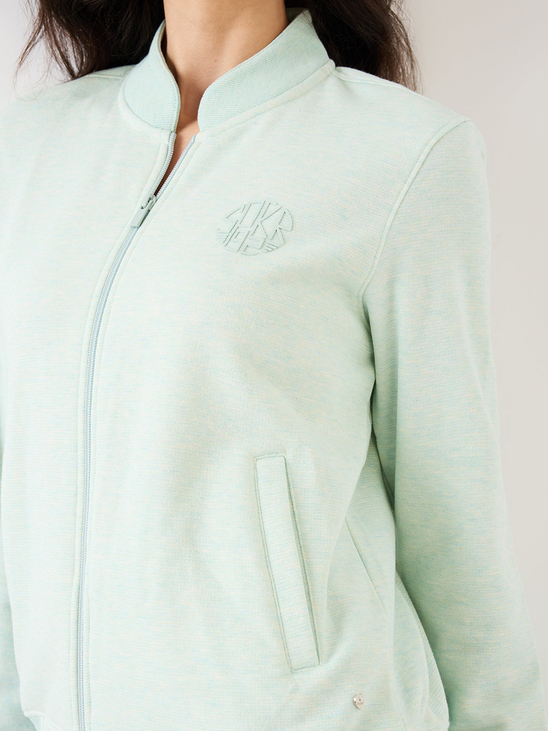 Spykar Sea Green Regular Fit Casual Sweatshirts For Women