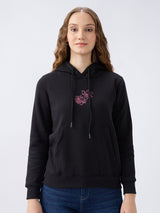 Women Sweatshirt Black Regular Fit