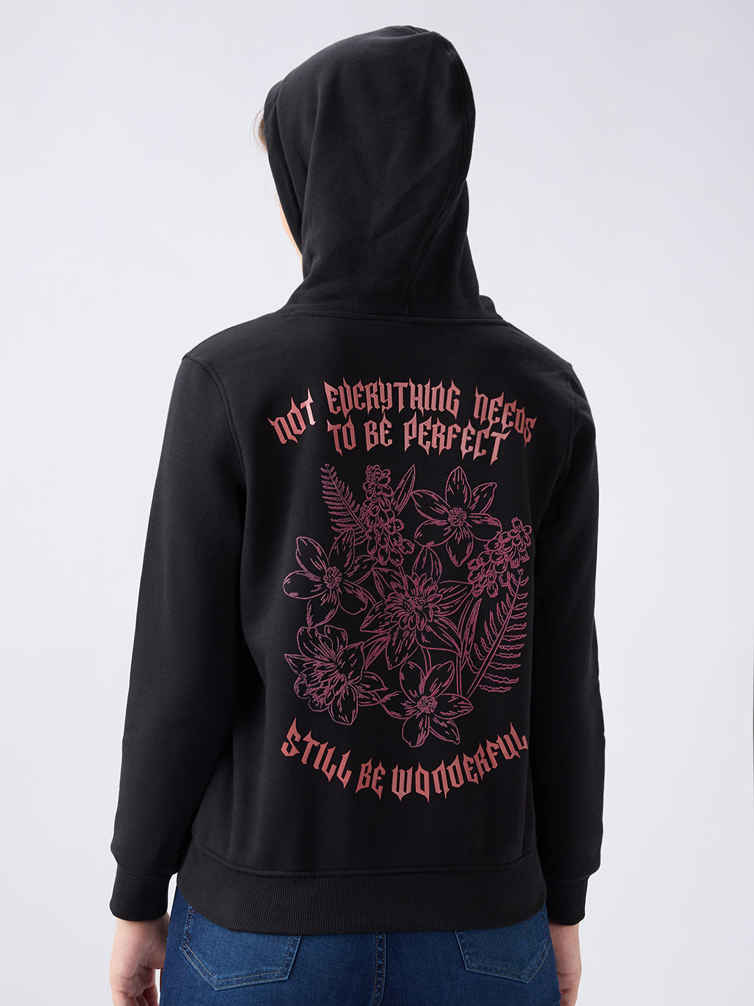 Spykar Black Regular Fit Casual Sweatshirts For Women