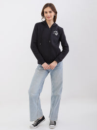 Women Sweatshirt Black Relaxed Fit