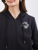 Women Sweatshirt Black Relaxed Fit