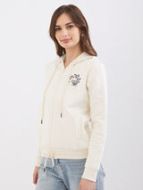 Women Sweatshirt Off White Relaxed Fit