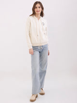 Women Sweatshirt Off White Relaxed Fit