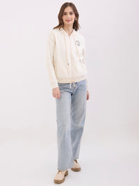 Women Sweatshirt Off White Relaxed Fit