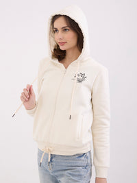 Women Sweatshirt Off White Relaxed Fit