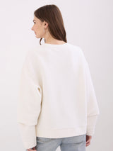 Women Sweatshirt Off White Relaxed Fit
