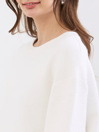 Women Sweatshirt Off White Relaxed Fit