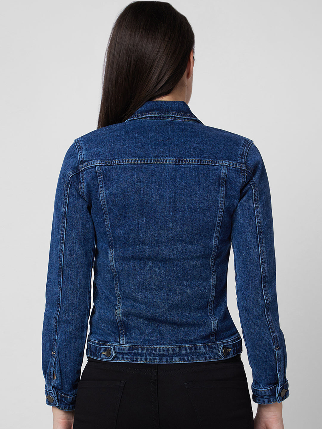 Spykar Women Washed Cotton Crop Denim Jacket