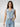 Women Jacket Solid Blue Straight Fit
