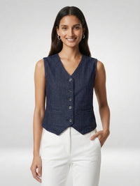 Women Jacket Solid Blue Straight Fit
