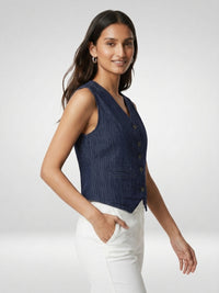 Women Jacket Solid Blue Straight Fit