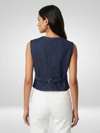 Women Jacket Solid Blue Straight Fit