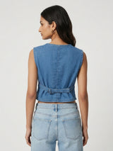 Women Jacket Denim Blue Regular Fit