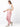 Women Cargo Straight Fit Pink High Rise