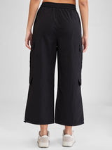 Women Cargo Baggy Fit Black