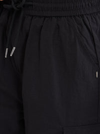 Women Cargo Baggy Fit Black