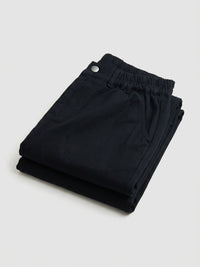 Women Trouser Straight Fit Black High Rise
