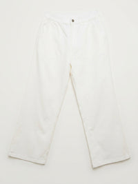 Women Trouser Straight Fit White High Rise