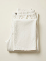 Women Trouser Straight Fit White High Rise