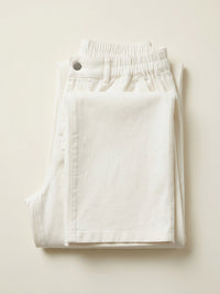 Women Trouser Straight Fit White High Rise