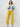Women Trouser Straight Fit Yellow Mid Rise