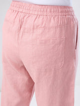 Women Trouser Pink Wide Leg High Rise
