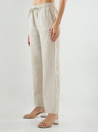 Women Trouser Wide Leg White High Rise