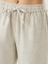 Women Trouser Wide Leg White High Rise