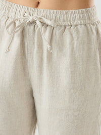 Women Trouser Wide Leg White High Rise
