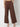 Women Trouser Loose Fit Brown High Rise