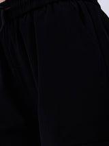 Women Trouser Cargo Fit Black High Rise