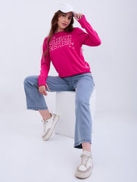 Women Trouser Straight Fit Blue High Rise
