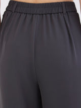 Women Trouser Wide Leg Grey High Rise