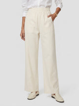 Women Trouser Straight Fit White High Rise