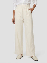 Women Trouser Straight Fit White High Rise