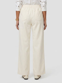 Women Trouser Straight Fit White High Rise