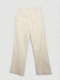 Women Trouser Straight Fit White High Rise