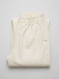 Women Trouser Straight Fit White High Rise