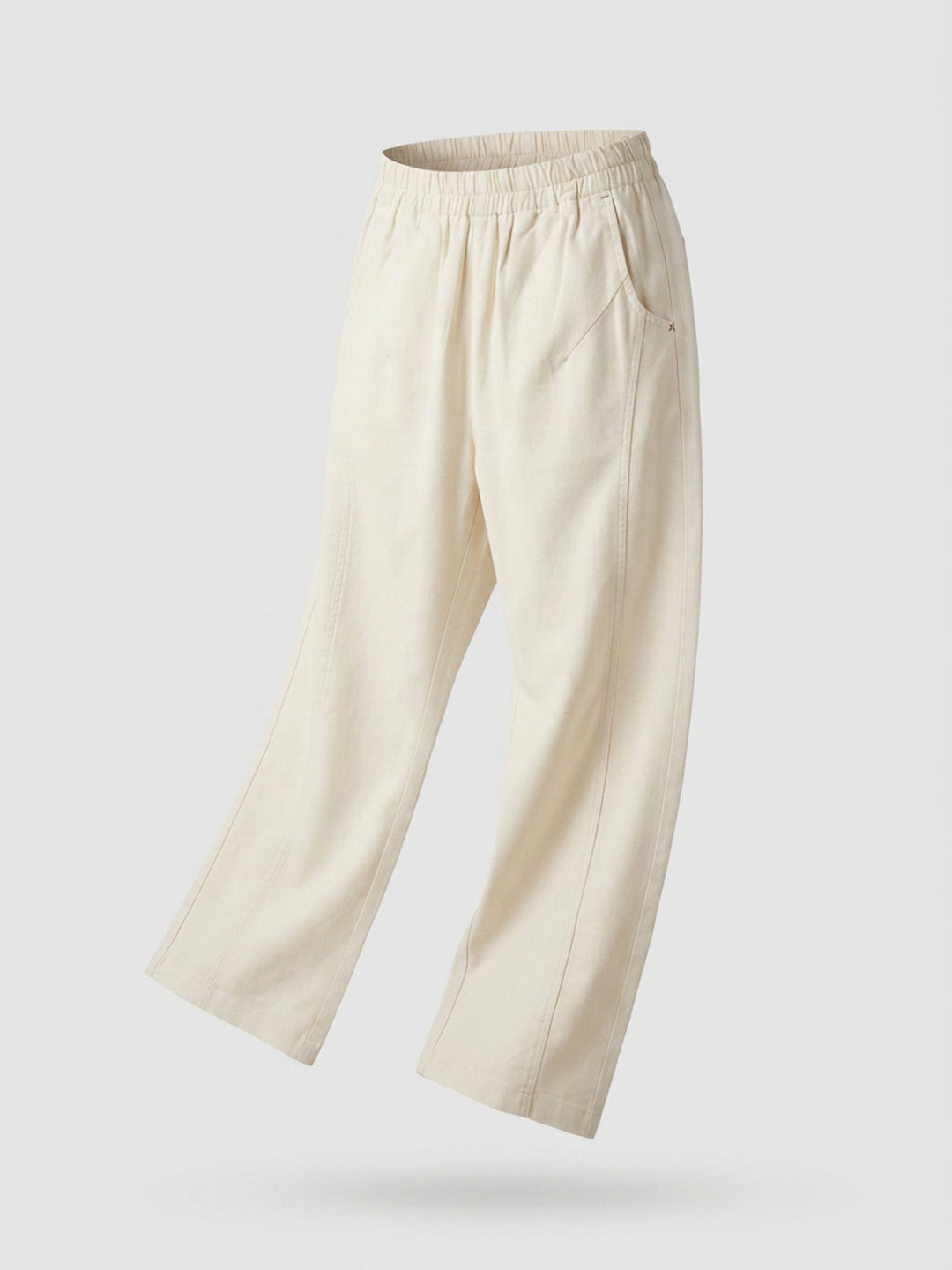 Women Trouser Straight Fit White High Rise